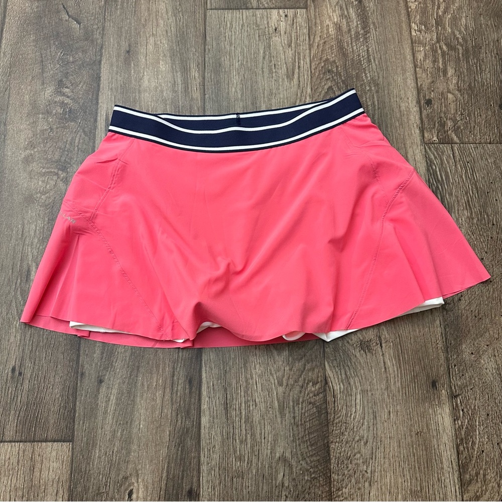 Peter Millar Golf Tennis Skirt Shorts Skort Womens Size L Pink White
